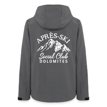 Après Ski Social Club Dolomites - Women’s Recycled Softshell Jacket by Stanley/Stella - anthracite - Back - AI Model Female 172 light (172cm)