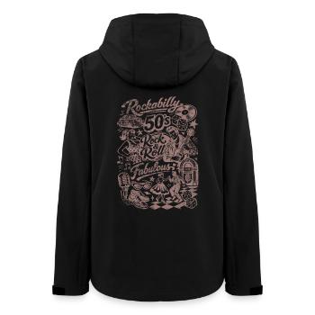 Rockabilly Vintage Rock & Roll des années 50 | Fabuleux - Veste softshell femme recyclée Stanley/Stella - noir - Dos - AI Model Female 172 light (172cm)