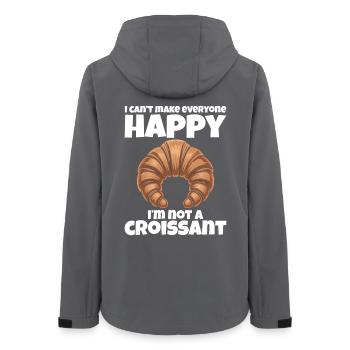 Nicht jeder mag mich – Ich bin kein Croissant - Frauen Recycelte Softshelljacke von Stanley/Stella - Anthrazit - Hinten - AI Model Female 172 light (172cm)