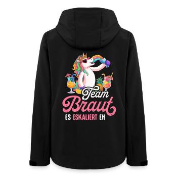 Junggesellenabschied Frauen T-Shirt JGA Poltern - Frauen Recycelte Softshelljacke von Stanley/Stella - Schwarz - Hinten - AI Model Female 172 light (172cm)