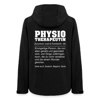 Physiotherapeutin - Lustige Definition - Frauen Recycelte Softshelljacke von Stanley/Stella - Schwarz - Hinten - AI Model Female 172 light (172cm)