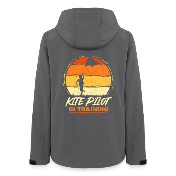 Drachen Drachensteigen Kite Pilot In Training - Frauen Recycelte Softshelljacke von Stanley/Stella - Anthrazit - Hinten - AI Model Female 172 light (172cm)