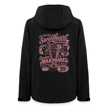 Strawberry Milkshake 50s Retro Design - Women’s Recycled Softshell Jacket by Stanley/Stella - black - Back - AI Model Female 172 light (172cm)