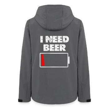 J’ai besoin de bière – Batterie vide - Veste softshell femme recyclée Stanley/Stella - charbon - Dos - AI Model Female 172 light (172cm)