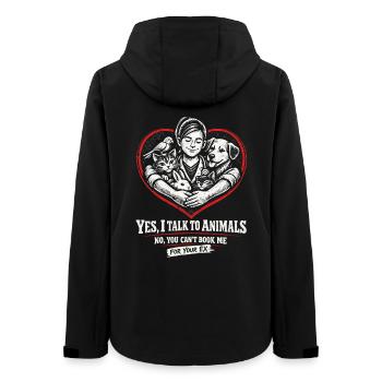 Tierärztin Tiermedizinerin - Frauen Recycelte Softshelljacke von Stanley/Stella - Schwarz - Hinten - AI Model Female 172 light (172cm)