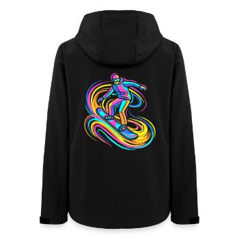 Snowboarder - Frauen Recycelte Softshelljacke von Stanley/Stella - Schwarz - Hinten - AI Model Female 172 light (172cm)