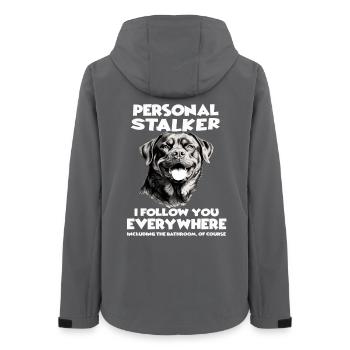 Rottweiler Propriétaire de chien Rottweiler Cadeau - Veste softshell femme recyclée Stanley/Stella - charbon - Dos - AI Model Female 172 light (172cm)