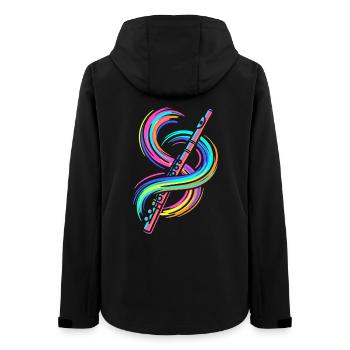 Flûte colorée - Veste softshell femme recyclée Stanley/Stella - noir - Dos - AI Model Female 172 light (172cm)