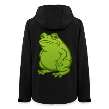 Fat Fat Frog - Fat Fat Toad - Women’s Recycled Softshell Jacket by Stanley/Stella - black - Back - AI Model Female 172 light (172cm)