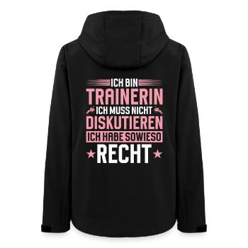 Coach doesn't have to discuss - Women’s Recycled Softshell Jacket by Stanley/Stella - black - Back - AI Model Female 172 light (172cm)