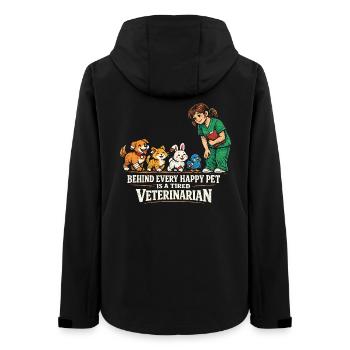 Tierarzt Tiermediziner - Frauen Recycelte Softshelljacke von Stanley/Stella - Schwarz - Hinten - AI Model Female 172 light (172cm)