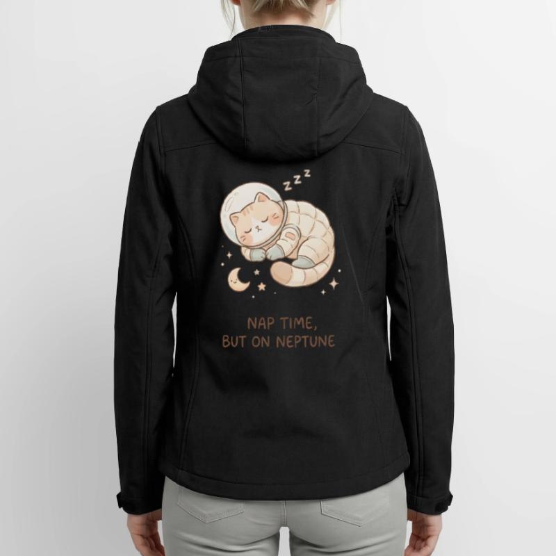 Nap Neptune | Chat de l’espace mignon Veste softshell femme recyclée Stanley/Stella