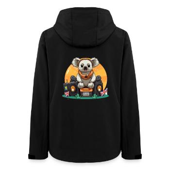 Koala DJ Boombox RetroVibe - Women’s Recycled Softshell Jacket by Stanley/Stella - black - Back - AI Model Female 172 light (172cm)