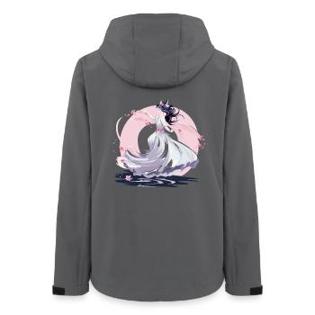 Danse de la Lune de la Fée des Cerisiers en Fleurs - Veste softshell femme recyclée Stanley/Stella - charbon - Dos - AI Model Female 172 light (172cm)