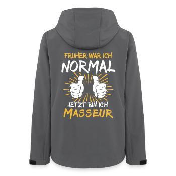 Masseur Saying - Women’s Recycled Softshell Jacket by Stanley/Stella - anthracite - Back - AI Model Female 172 light (172cm)