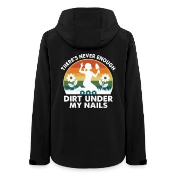 Dirt Under My Nails Gartenliebe - Frauen Recycelte Softshelljacke von Stanley/Stella - Schwarz - Hinten - AI Model Female 172 light (172cm)