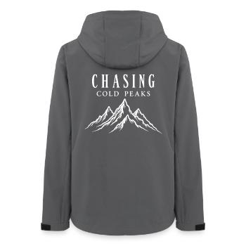 Chasing Cold Peaks Berge Wandern Outdoor - Frauen Recycelte Softshelljacke von Stanley/Stella - Anthrazit - Hinten - AI Model Female 172 light (172cm)