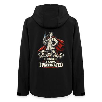 Tierarzt Tiermediziner I Came I Saw I Vaccinated - Frauen Recycelte Softshelljacke von Stanley/Stella - Schwarz - Hinten - AI Model Female 172 light (172cm)