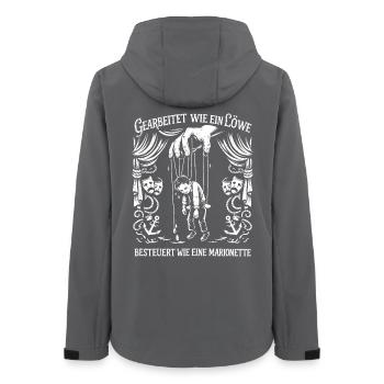 Ça a marché comme un lion - Veste softshell femme recyclée Stanley/Stella - charbon - Dos - AI Model Female 172 light (172cm)