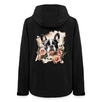 Bouledogue français - Veste softshell femme recyclée Stanley/Stella - noir - Dos - AI Model Female 172 light (172cm)