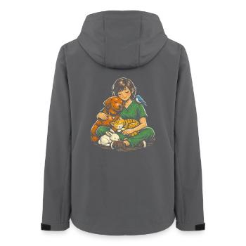 Veterinarian Veterinarian - Women’s Recycled Softshell Jacket by Stanley/Stella - anthracite - Back - AI Model Female 172 light (172cm)