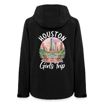 Houston 2027 Girls Trip - Frauen Recycelte Softshelljacke von Stanley/Stella - Schwarz - Hinten - AI Model Female 172 light (172cm)