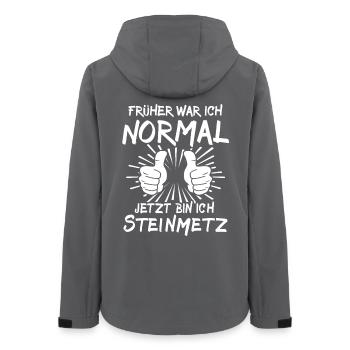 stonemason - Women’s Recycled Softshell Jacket by Stanley/Stella - anthracite - Back - AI Model Female 172 light (172cm)