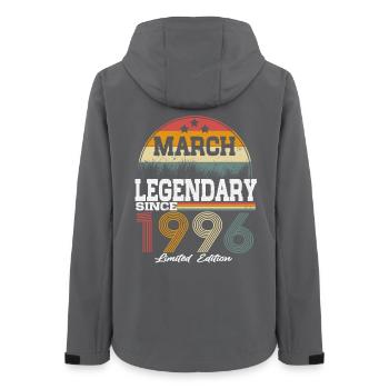 Legends were born in March 1996 - Women’s Recycled Softshell Jacket by Stanley/Stella - anthracite - Back - AI Model Female 172 light (172cm)