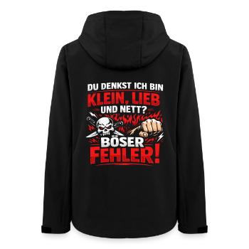 Klein Lieb Nett Böser Fehler Spruch - Veste softshell femme recyclée Stanley/Stella - noir - Dos - AI Model Female 172 light (172cm)