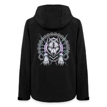 Nordischer Wolf T-Shirt – Runen & Ketten - Frauen Recycelte Softshelljacke von Stanley/Stella - Schwarz - Hinten - AI Model Female 172 light (172cm)