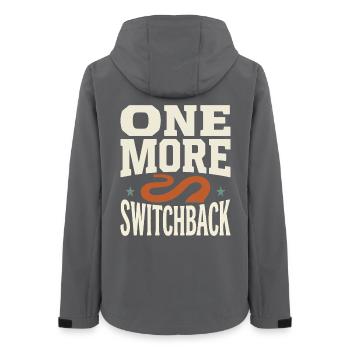 One More Switchback Serpentine Design - Women’s Recycled Softshell Jacket by Stanley/Stella - anthracite - Back - AI Model Female 172 light (172cm)