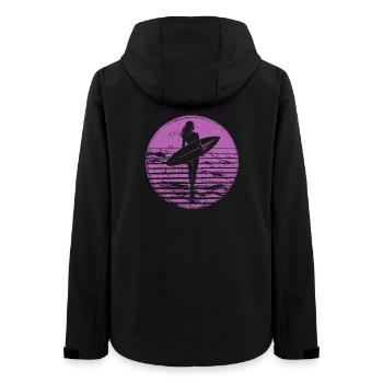 Surfer Retro Vintage Sunset Beach - Veste softshell femme recyclée Stanley/Stella - noir - Dos - AI Model Female 172 light (172cm)