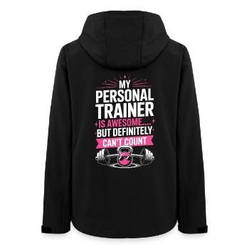 Fitnessstudio, Fitness - Frauen Recycelte Softshelljacke von Stanley/Stella - Schwarz - Hinten - AI Model Female 172 light (172cm)