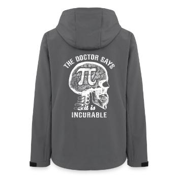 The doctor says it's incurable - 3.1415 - PI Day - Women’s Recycled Softshell Jacket by Stanley/Stella - anthracite - Back - AI Model Female 172 light (172cm)