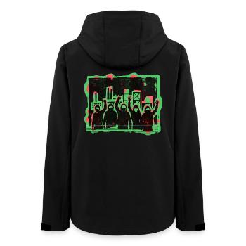 Demo Gleichberechtigung Toleranz - Frauen Recycelte Softshelljacke von Stanley/Stella - Schwarz - Hinten - AI Model Female 172 light (172cm)