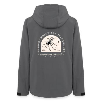 Camping-Mücken-Witz-Lager-Squad sarkastische Zitate - Frauen Recycelte Softshelljacke von Stanley/Stella - Anthrazit - Hinten - AI Model Female 172 light (172cm)