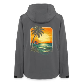 Puerto Rico Boricua - Frauen Recycelte Softshelljacke von Stanley/Stella - Anthrazit - Hinten - AI Model Female 172 light (172cm)