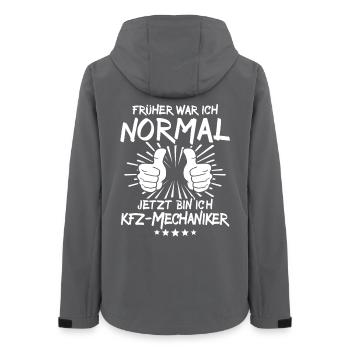 KFZ-Mechaniker - Frauen Recycelte Softshelljacke von Stanley/Stella - Anthrazit - Hinten - AI Model Female 172 light (172cm)