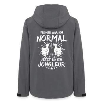 Jongleur - Frauen Recycelte Softshelljacke von Stanley/Stella - Anthrazit - Hinten - AI Model Female 172 light (172cm)