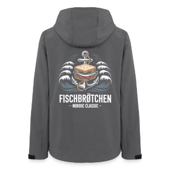 Fischbrötchen Nordic Classic Shirt - Frauen Recycelte Softshelljacke von Stanley/Stella - Anthrazit - Hinten - AI Model Female 172 light (172cm)