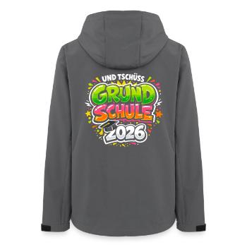 Grundschule Abschluss 2026 Geschafft Geschenk - Frauen Recycelte Softshelljacke von Stanley/Stella - Anthrazit - Hinten - AI Model Female 172 light (172cm)