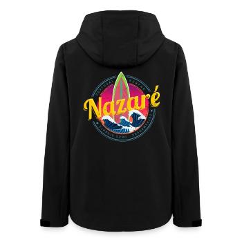 Souvenir du surfeur du Portugal à Nazare - Veste softshell femme recyclée Stanley/Stella - noir - Dos - AI Model Female 172 light (172cm)