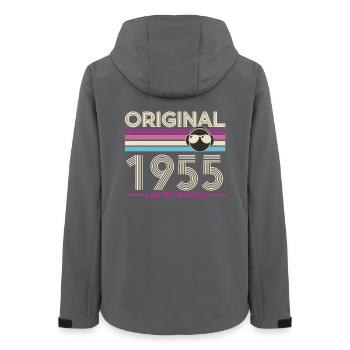 Originales Limited Edition Logo von 1955 - Frauen Recycelte Softshelljacke von Stanley/Stella - Anthrazit - Hinten - AI Model Female 172 light (172cm)
