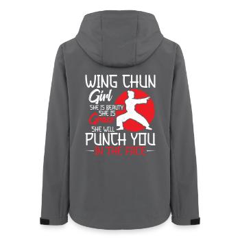 Wing Chun Sifu Kung Fu Instructor Wing Chun - Women’s Recycled Softshell Jacket by Stanley/Stella - anthracite - Back - AI Model Female 172 light (172cm)