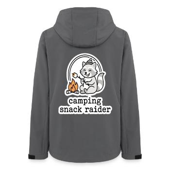 Motif de Snack Raider de camping - Veste softshell femme recyclée Stanley/Stella - charbon - Dos - AI Model Female 172 light (172cm)