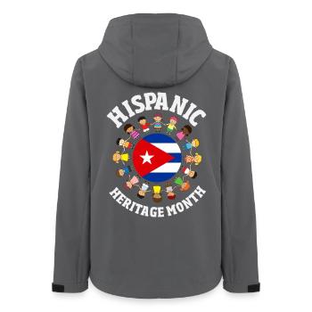 Cuba Pride & Home - Design du drapeau de Cuba - Veste softshell femme recyclée Stanley/Stella - charbon - Dos - AI Model Female 172 light (172cm)