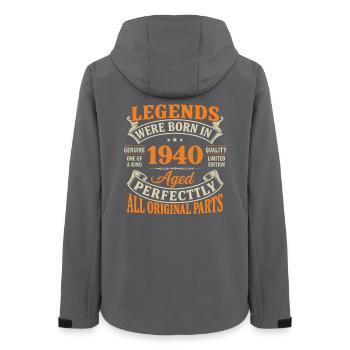 Legends 1940 Aged Perfect - Women’s Recycled Softshell Jacket by Stanley/Stella - anthracite - Back - AI Model Female 172 light (172cm)