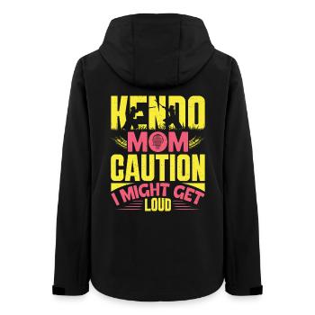 Kendo-Mama-Lehrerin Japanische Kampfkünste Kendo - Frauen Recycelte Softshelljacke von Stanley/Stella - Schwarz - Hinten - AI Model Female 172 light (172cm)