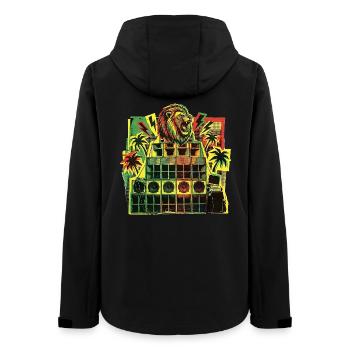 Système de son Jungle Dancehall - Veste softshell femme recyclée Stanley/Stella - noir - Dos - AI Model Female 172 light (172cm)