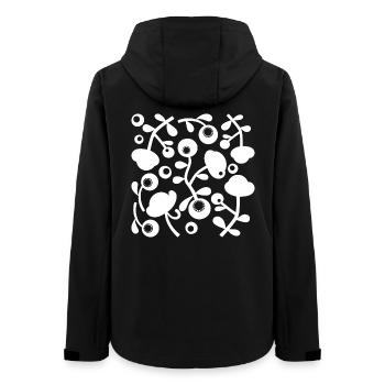 Abstrakte Pfingstrosen L Weiß Transparent - Frauen Recycelte Softshelljacke von Stanley/Stella - Schwarz - Hinten - AI Model Female 172 light (172cm)